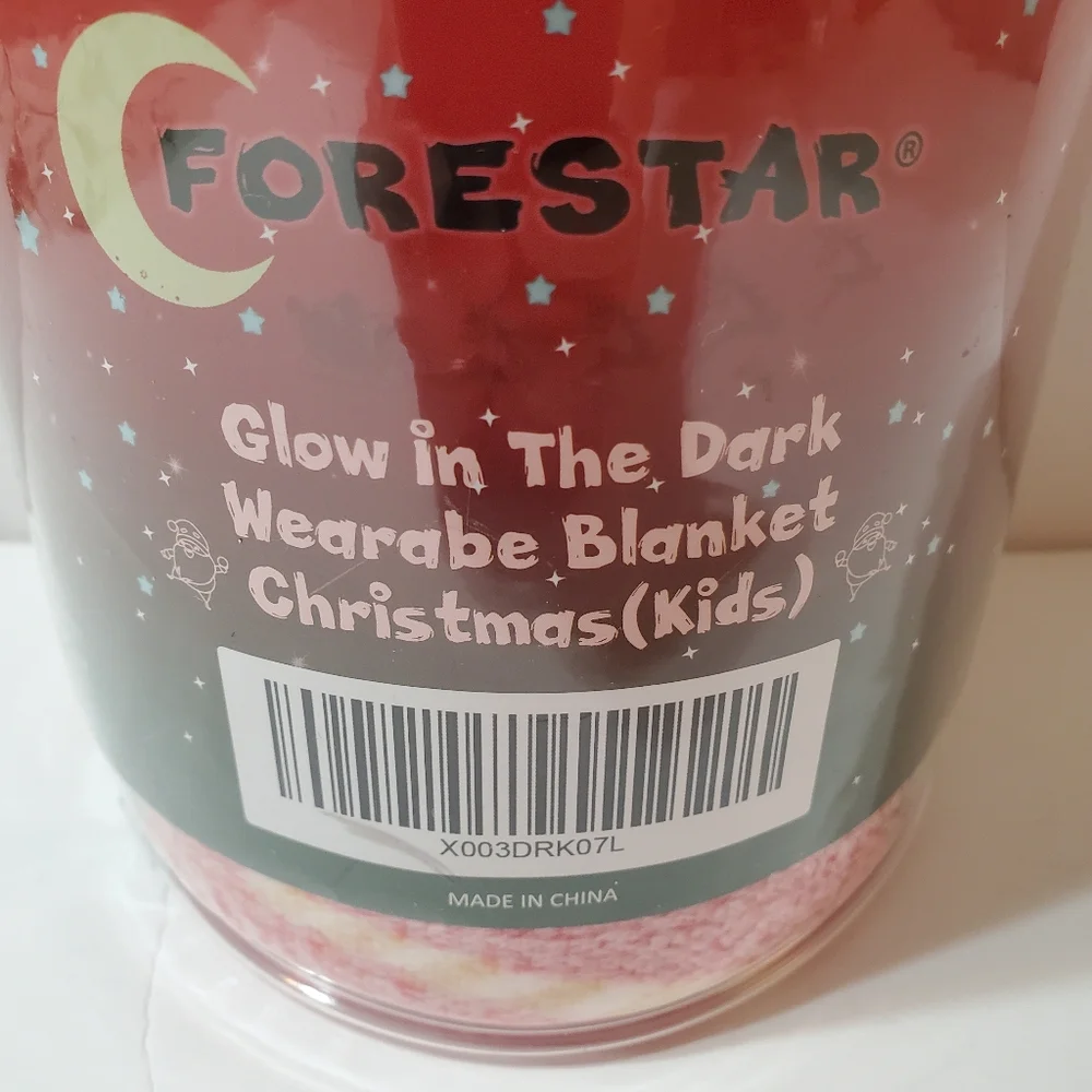 Forestar Glow in the Dark Wearable Kids Christmas Throw Blanket 50